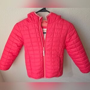 Cat & Jack Bright Pink Quilted Puffer Jacket
